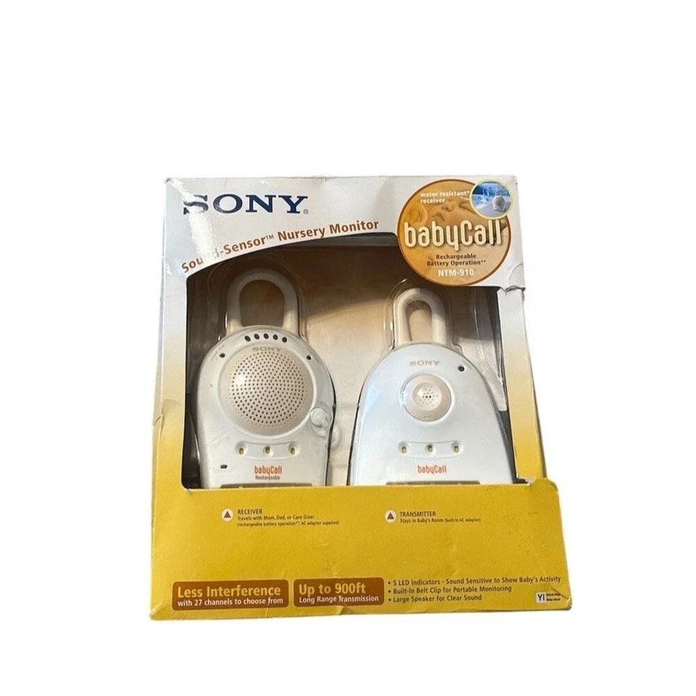 Sony NTM-910 BabyCall Sound-Sensor Nursery Baby Monitor New (Damaged Box)